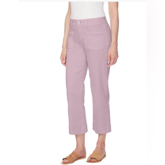Buffalo Ladies' Wide Leg Crop Comfy Ankle Pants in Soft Lilac Size 6/28 - Picture 1 of 5